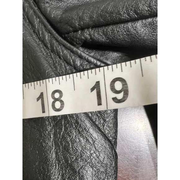 Vintage 80s Matrix Vampire Goth Long Leather Trench Coat Belted Black Korea - Picture 6 of 16